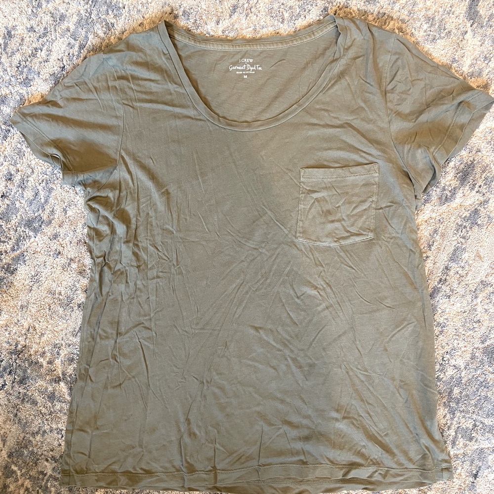 J. crew Factory Scoop Neck Pocket Tee